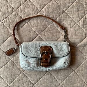 Coach Pebbled Leather Wristlet